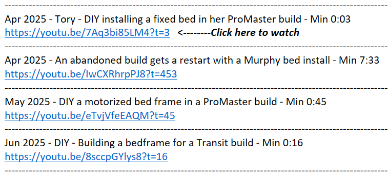 Bed framing in a campervan build | $5.99 | eBook | 79 User Generated Video Clips | Click and Watch