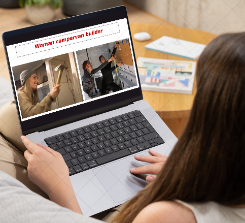 Woman Campervan Builder | $5.99 eBook | 52 User Generated Reviews | Click and Watch