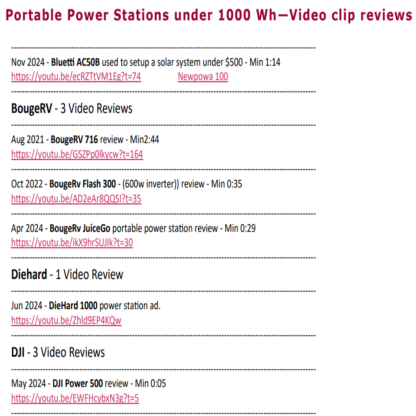 Portable Power Station under 1000 watt hour reviews