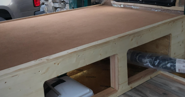 Bed framing in a campervan build | $5.99 | eBook | 79 User Generated Video Clips | Click and Watch