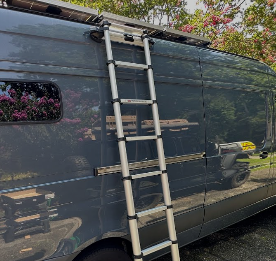 Ladder outside the campervan | $5.99 | eBook | 57 User Generated Video Clips | Click and Watch