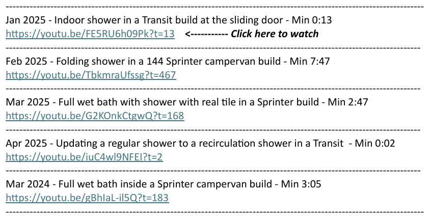 Showers inside a campervan | $5.99 | eBook | 84 User Generated Video Clips | Click and Watch